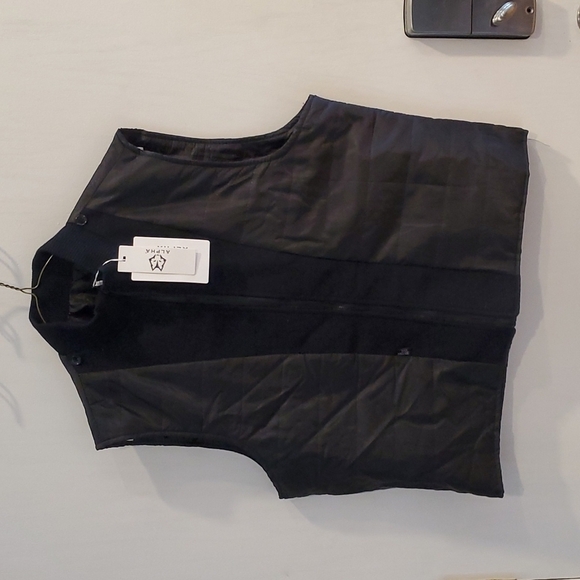 Alpha Black Wool Blend Winter Jacket M NWT - Picture 6 of 7